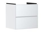 hansgrohe Xevolos E Waschtischunterschrank 54175320 580x555x475mm, 2 Schubladen, mattweiß, weiß metallic