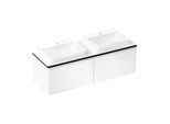 hansgrohe Xelu Q Waschtischunterschrank 54070670 1560x485x550mm, 2 Schubkästen, weiß hochglanz, mattschwarz