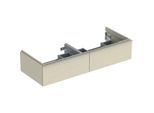 Geberit iCon Doppelwaschtisch-Unterschrank 502314JL1 118,4x24,7x47,6cm, 2 Schubladen, sand hochglänzend/Griff sand matt