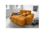P & B , Goldfarben , Textil , Uni , Füllung: Schaumstoff , 181x87x155 cm , Made in EU , erweiterbar (Typenauswahl) ,