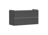 hansgrohe Xelu Q Waschtischunterschrank 54036700 1180x605x475mm, 2 Schubladen, diamantgrau matt, mattweiß