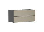 hansgrohe Xevolos E Waschtischunterschrank 54195390 1180x555x550mm, 2 Schubladen, schiefergrau matt, bronze Struktur