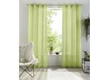 Gardine OTTO HOME "XANA 1er- und 2er Pack mit Ösen, Topseller" Gr. 4, grün, B:145cm H:245cm, Voile, Polyester, Gardinen, Gardine, einfarbig, 1 bzw. 2er Set, pflegeleicht, Kundenliebling