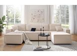 Wohnlandschaft OTTO HOME "CASSI L-Form, 311cm - OTTO. Verlässliche Qualität.", beige (creme), B:311cm H:80cm T:48cm, Sofas, Wohnlandschaft, Schlaffunktion (133/270), Bettkasten, Cord, Unser Tiefpreis
