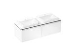 hansgrohe Xelu Q Waschtischunterschrank 54070000 1560x485x550mm, 2 Schubkästen, weiß hochglanz, chrom