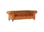 Livetastic , Cognac , Textil , Buche , massiv , 230x74x101 cm , Stoffauswahl, Rücken echt ,
