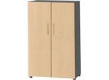 Schäfer Shop Select Schrank Start Off, 4 OH, abschließbar, B 800 x T 420 x H 1514 mm, Holz, graphit/ahorn