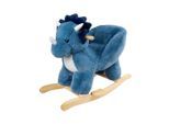 Patinio Schaukeltier Didi, Blau, Weiß, Ecru, Holz, Metall, Textil, Pappel, vollmassiv, 33x55x68 cm, AZO-frei, EN 71, Haltegriffe, Spielzeug, Babyspielzeug, Schaukeltiere & Hüpftiere