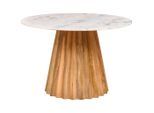 Livetastic Esstisch, Natur, Holz, Stein, Mangoholz, vollmassiv, Holz, rund, rund, 76x115x115 cm, schnell aufzubauende und stabile Arbeitsfläche, Esszimmer, Tische, Esstische, Esstische rund