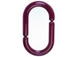 Mid.you Wandspiegel, Bordeaux, Glas, Holzwerkstoff, oval, 40x70x4.2 cm, senkrecht montierbar, Spiegel, Wandspiegel