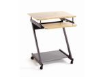 Computertisch Roller, Anthrazit, Schwarz, Eiche, Metall, Holzwerkstoff, rechteckig, 49x76x60 cm, ausziehbar, justierbare Füße, Arbeitszimmer, Schreibtische, Computertische