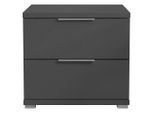 Boxxx Nachtschrank, Graphit, Kunststoff, 2 Schublade(n) Schubladen, 46x43x42 cm, Schlafzimmer, Nachttische
