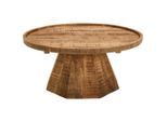Carryhome Couchtisch, Natur, Holz, Mangoholz, massiv, rund, konisch, 80x40x80 cm, Holzmöbel, Holztische, Couchtische Holz
