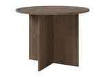 Lomoco Esstisch, Nussbaum, Holzwerkstoff, rund, Wange, 100x76x100 cm, Esszimmer, Tische, Esstische, Esstische rund