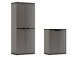 Mid.you Geräteschrank-Set E-Com Jolly Set, Anthrazit, Grau, Kunststoff, 3,1 Fächer, 68x166x87 cm, Aufbewahrung & Schutzhüllen, Geräteschränke