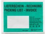 Papier-Dokumententasche/Lieferscheintasche SecurePack, C6, Fenster links, mit Aufdruck, selbstklebend, Pergaminpapier, grün, 250 Stück
