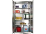 Edelstahl-Universalschrank mit 4 Böden, 1950 x 500 x 500 mm