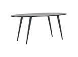 Mid.you Esstisch, Schwarz, Holz, Metall, Mangoholz, vollmassiv, Uni, oval, konisch, 90x76x175 cm, Esszimmer, Tische, Esstische, Esstische oval