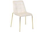 Livetastic Stuhl, Beige, Holz, Metall, Textil, Pappel, Sperrholz, Rundrohr, 57x83x60 cm, stapelbar, Esszimmer, Stühle, Esszimmerstühle, Vierfußstühle