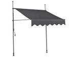 Markise, Dunkelgrau, Metall, Kunststoff, 300x200-300x120 cm, Sonnenschutz & Sichtschutz, Sichtschutz Garten, Markisen