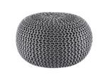 Linea Natura Pouf, Grau, Textil, Uni, Füllung: Styroporkugeln, 55x55x35 cm, AZO-frei, Indoor, Wohnzimmer, Hocker, Poufs