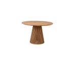 Amatio Gartentisch, Natur, Holz, Teakholz, vollmassiv, rund, konisch, 120x76x120 cm, Gartenmöbel, Gartentische, Gartentische