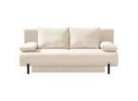 Novel Schlafsofa, Natur, Metall, 2-Sitzer, Füllung: Schaumstoffflocken,Schaumstoffflocken, 197x88x89 cm, Made in EU, Liegefunktion, Wohnzimmer, Sofas & Couches, Schlafsofas, Schlafsofas mit Bettkasten