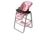 Puppenhochstuhl CHIC2000 "Konfetti", flowers rosa, Puppenmöbel, KinderB:36cm H:73cm T:35cm, Puppenhochstuhl, mit abnehmbarem Tablett, B:36cm H:73cm T:35cm