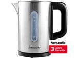 HANSEATIC Wasserkocher "HWK1752200SD", silber, B:14cm H:25cm T:25cm, Wasserkocher, inkl. 3 Jahre Herstellergarantie, Wasserkocher