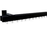 Gardinenstange INDEKO "Bern", schwarz, L:110cm, Aluminium, Gardinenstangen, Gardinenstange, Innenlauf Komplett-Set inkl. Gleitern und Montagematerial