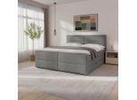 Livetastic , Silberfarben , Metall, Kunststoff, Textil, Karton, Holzwerkstoff , Birke, Buche , teilmassiv, Hartholz,teilmassiv, Hartholz , H4 , 180x200 cm , Bettkasten, Matratze ,
