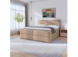 Livetastic , Naturfarben , Holz, Metall, Kunststoff, Textil, Karton, Holzwerkstoff , Birke, Buche,Birke, Buche , teilmassiv, Hartholz,teilmassiv, Hartholz , H2 + H3 , 180x200 cm , Bettkasten, Federkernmatratze ,