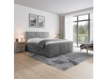 Livetastic , Hellgrau , Holzwerkstoff , teilmassiv, Hartholz , H4 , 180x200 cm , Bettkasten ,