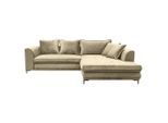 P & B , Beige , Textil , Füllung: Schaumstoff,Schaumstoff , 277x187 cm , Made in EU , Rücken echt, Armteil rechts ,