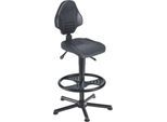 MeyChair Arbeitsdrehstuhl Workster Pro W13, mit Gleiter und Fußring, Sitzhöhe 590-840 mm, bis 250 kg, PU-Schaum, schwarz