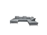 Mid.you , Anthrazit , Textil , U-Form , 350x245 cm , Made in EU ,