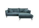 P & B , Petrol , Textil , Füllung: Schaumstoff,Schaumstoff , L-Form , 255x180 cm , Made in Europe , Rücken echt, Armteil links, Armteil rechts ,