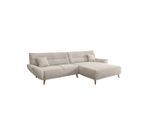 P & B , Beige , Textil , Buche , Uni , Füllung: Schaumstoff , Ottomane rechts, L-Form , 290x166 cm , Made in EU , Armteil links, Armteil rechts, Typenauswahl, seitenverkehrt erhältlich, Rücken echt ,