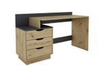 Mid.you , Anthrazit, Eiche Artisan , Holzwerkstoff , 3 Schublade(n) Schubladen , rechteckig , 51.5x83.5x138 cm , Stauraum, seitenverkehrt montierbar, in verschiedenen Holz-Dekoren erhältlich ,