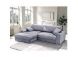 Mid.you , Blaugrau , Textil , Füllung: Schaumstoff, Schaumstoffflocken,Schaumstoff, Schaumstoffflocken , L-Form, einmalig seitenverkehrt montierbar , 269x177 cm , Made in EU , Liegefunktion, Schlafen auf Sitzhöhe, Rücken echt ,