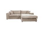 Livetastic , Hellbraun , Textil , Füllung: Polyurethan (PUR),Polyurethan (Pur) , Ottomane rechts, L-Form , 265x180 cm , Made in EU ,