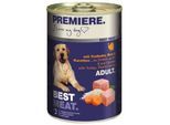 PREMIERE Best Meat Nassfutter Hund, Adult, Truthahn und Gemüse 24x400 g