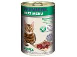 PREMIERE Meat Menu Nassfutter Katze Adult Rind mit Reh 24x400 g