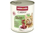 animonda Carny Nassfutter Katze Adult Rind, Pute und Kaninchen 24x800 g