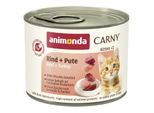 animonda Carny Nassfutter Katze Kitten Pute und Rind 24x200 g