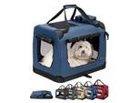 Lionto Hundetransportbox - faltbar - blau M