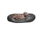 Tierlando Hundebett PHILIP Anti Haar Kunstleder 110 140 170cm XL XXL XXXL schwarz/ graphit 1,1 m, 25 cm, 80 cm