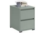 Carryhome Nachttisch , Graugrün , Kunststoff , 2 Schublade(n) Schubladen , 40.1x54.8x48 cm , Typenauswahl , Schlafzimmer, Nachttische