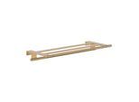 hansgrohe AddStoris S Handtuchablage 41781140 mit Handtuchhalter, Wandmontage, brushed bronze