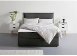 Boxbett S.OLIVER "Alissia inkl. Bettkasten und Topper- frei im Raum stellbar", graphit, B:158cm L:206cm, Komplettbetten, Boxbett, wahlweise mit Bonnell- oder TTFK-Matratze in H2, H3 o. H4 erhältlich
